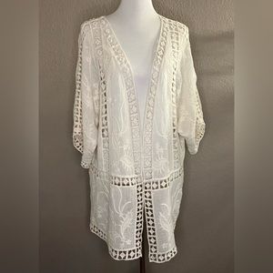 Lane Bryant Cream Kimono - Sz 14/16